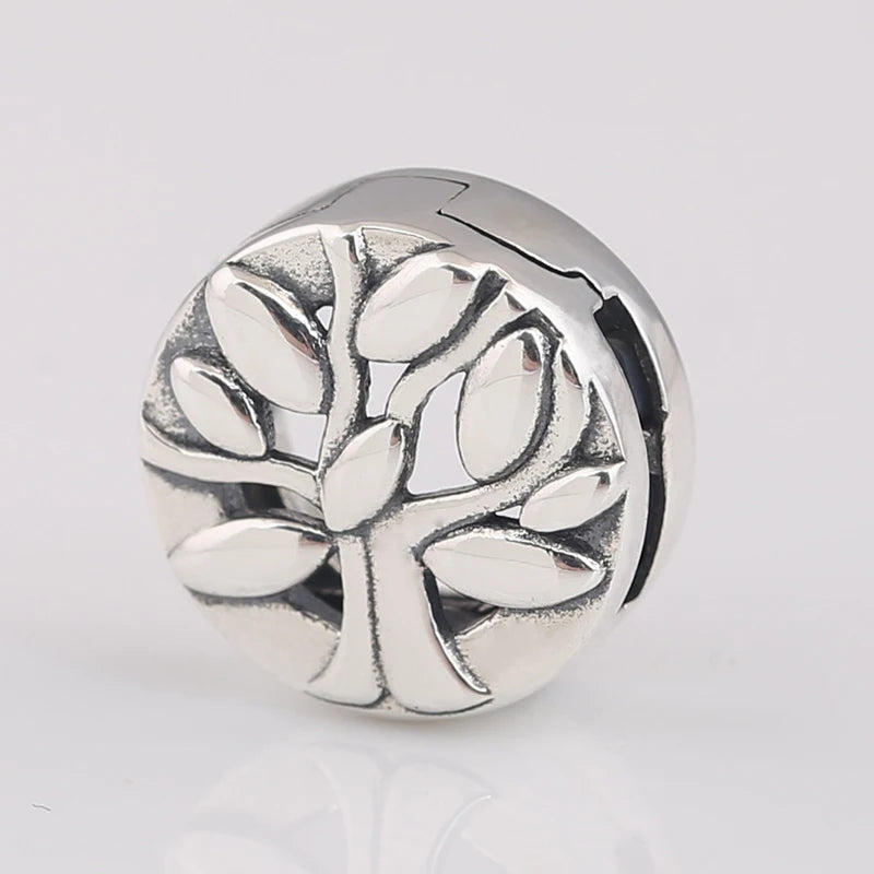 925 Sterling Silver Tree of Life Clip Charm for Bracelet Bangle