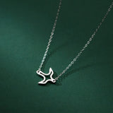 925 Silver Bird Necklace Choker for Women Summer Jewelry