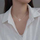 925 Silver Bird Necklace Choker for Women Summer Jewelry