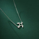 925 Silver Bird Necklace Choker for Women Summer Jewelry