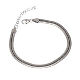 925 Silver Blade Snake Chain Bracelet 4" Extension Jewelry Gift
