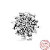 925 Sterling Silver CZ Stars Dazzling Ice Pendant Charms Bracelet Jewelry