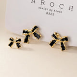 925 Silver Bowknot Stud Earrings Sweet Butterfly Jewelry
