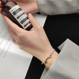 925 Silver Bowknot Zircon Tennis Bracelet for Women
