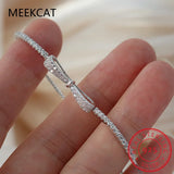 925 Silver Bowknot Bracelet Zircon Tennis Hard Bracelet Wedding Party Jewelry