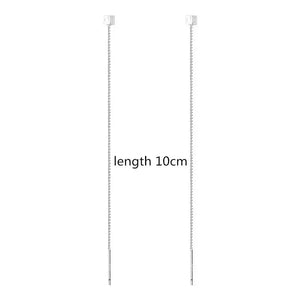925 Silver Box Chain Tassel Earrings Prevent Allergy Ear Line Femme Fine Jewelry