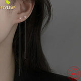 925 Silver Box Chain Tassel Earrings Prevent Allergy Ear Line Femme Fine Jewelry