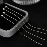 925 Silver Box Chain Tassel Earrings Prevent Allergy Ear Line Femme Fine Jewelry