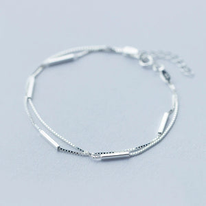 925 Silver Bracelet Women Chain Charm Birthday Gift