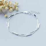 925 Silver Bracelet Women Chain Charm Birthday Gift
