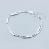 925 Silver Bracelet Women Chain Charm Birthday Gift