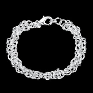925 Sterling Silver Faucet Bracelet Chains Men Women Jewelry Gift