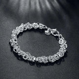 925 Sterling Silver Faucet Bracelet Chains Men Women Jewelry Gift