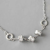 925 Silver Lucky Transshipment CZ Rose Bracelet