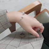 925 Silver Lucky Transshipment CZ Rose Bracelet
