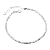 925 Silver Bracelet for Women Irregular Beads Bangle Jewelry