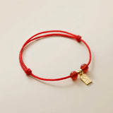 925 Silver Red Agate Bracelet Natural Beads Women's Jewelry
