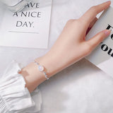 925 Silver Opal Branch Chain Bracelet Sweet Girl