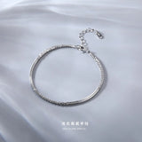 925 Sterling Silver Link Chain Friendship Bracelet Wedding Party Jewelry
