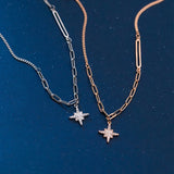 925 Silver CZ Zircon Star Pendant Bracelets Wedding Jewelry