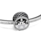 925 Sterling Silver Castle Beads for DIY Bracelet Jewelry