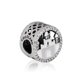 925 Sterling Silver Castle Beads for DIY Bracelet Jewelry