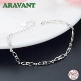 925 Sterling Silver Chain Bracelet Fine Jewelry For Women Accessories
