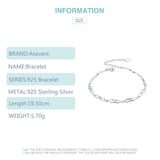925 Sterling Silver Chain Bracelet Fine Jewelry For Women Accessories
