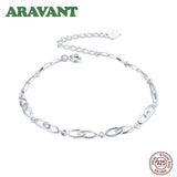 925 Sterling Silver Chain Bracelet Fine Jewelry For Women Accessories
