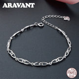 925 Sterling Silver Chain Bracelet Fine Jewelry For Women Accessories