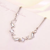 925 Silver Dolphin Charm Bracelet CZ Jewelry