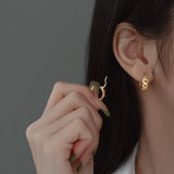 925 Sterling Silver Chain Pattern Clip Earrings Unisex Jewelry