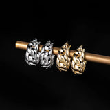 925 Silver Chain Pattern Clip Earrings Unisex Jewelry
