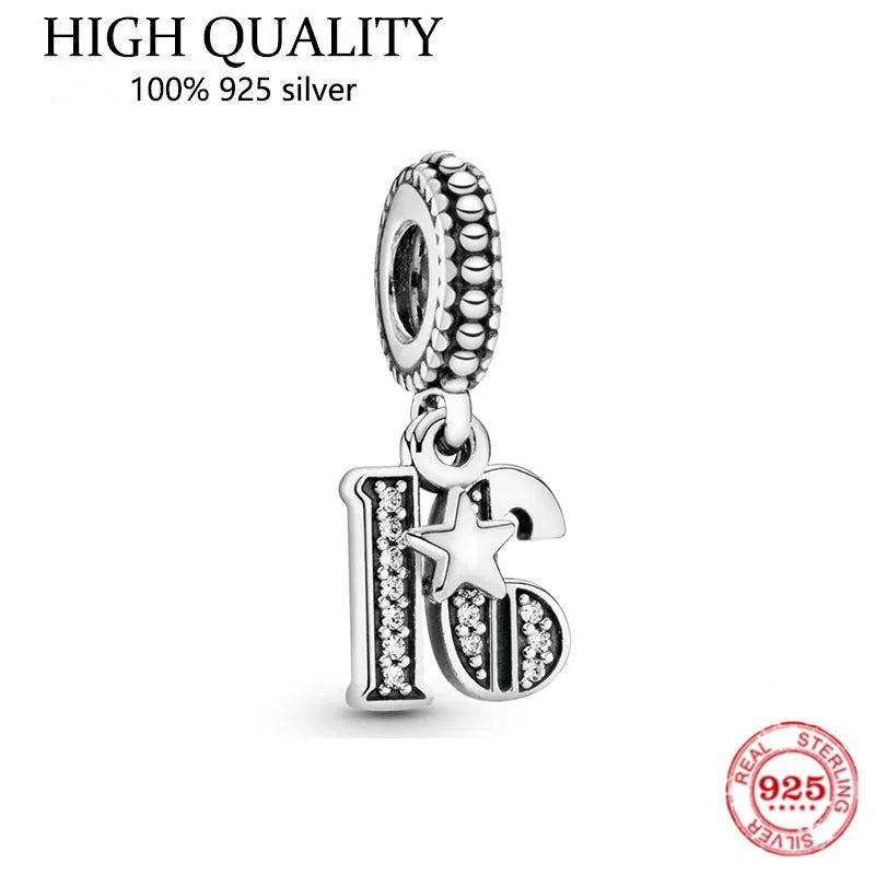 925 Silver Charm Pendant for Pan Bracelets Women Gift