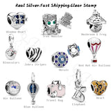 925 Sterling Silver Elephant Balloon Pendant Charms for Jewelry Making