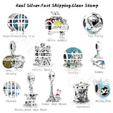 925 Silver Castle Beads Towel Dangles Pdora Bracelets