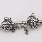 925 Sterling Silver Clear Cz Safety Chain Charm for Bracelets & Necklace