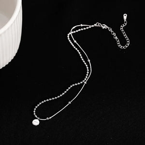 925 Sterling Silver Choker Collar Short Necklaces Round Choker Clavicle Chain