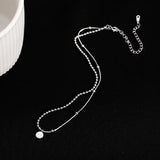 925 Sterling Silver Choker Collar Short Necklaces Round Choker Clavicle Chain