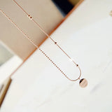 925 Silver Choker Collar Necklaces Round Clavicle Chain Women Jewelry