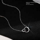 925 Silver Choker Necklace Double Cross CZ Wedding