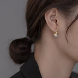 925 Silver Pearl Clip-On Earrings Wedding Brides Jewelry