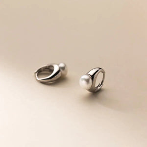 925 Silver Pearl Clip Earrings for Women Wedding