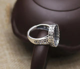 925 Sterling Silver Adjustable Ring Blanks Base Fit 13*18mm Oval Bead Settings