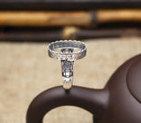 925 Sterling Silver Adjustable Ring Blanks Base Fit 13*18mm Oval Bead Settings