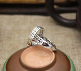 925 Sterling Silver Adjustable Ring Blanks Base Fit 13*18mm Oval Bead Settings