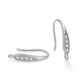 925 Silver Micro-inlaid Zircon Earrings Hooks Gold DIY Jewelry Making