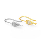 925 Silver Micro-inlaid Zircon Earrings Hooks Gold DIY Jewelry Making