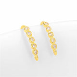 925 Silver Micro-inlaid Zircon Earrings Hooks Gold DIY Jewelry Making