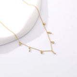 925 Silver Zircon Stacked Chokers Necklaces Women 18k Plating Jewelry